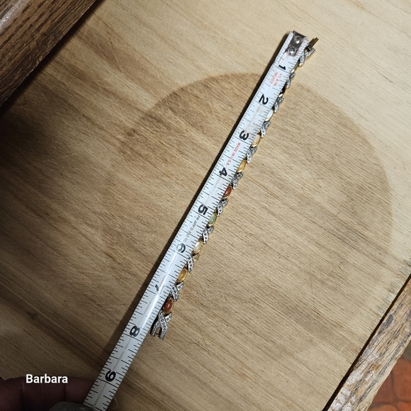 Sisto-X Glass Gems & Crystal Gold/Silver-tone Magnetic Bracelet - Picture 10 of 10